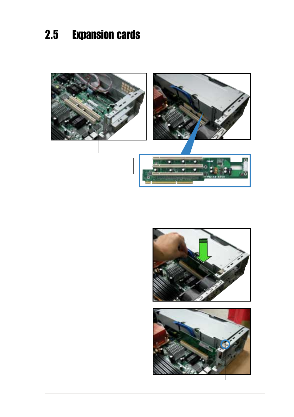 5 expansion cards, 1 installing a low-profile expansion card | Asus AP2400R-E1 User Manual | Page 31 / 116