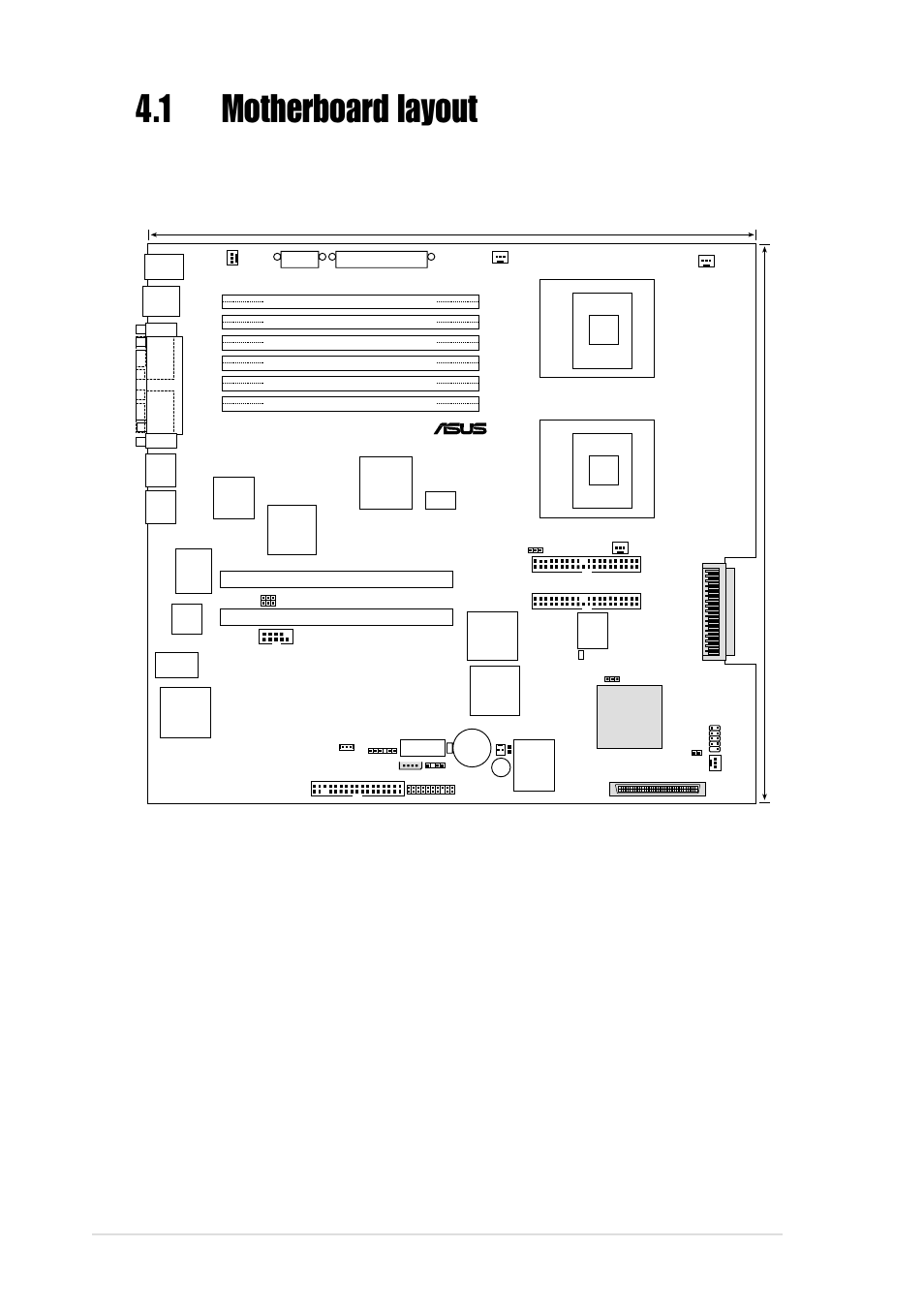 1 motherboard layout, Chapter 4: motherboard information 4-2, Super i/o | Pr-dls533 | Asus AP2400R-E1 User Manual | Page 60 / 116