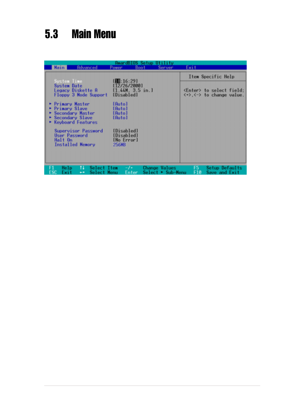 3 main menu | Asus AP2400R-E1 User Manual | Page 83 / 116