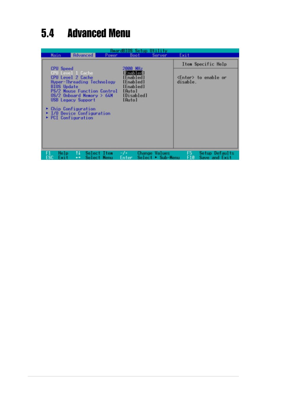 4 advanced menu | Asus AP2400R-E1 User Manual | Page 90 / 116