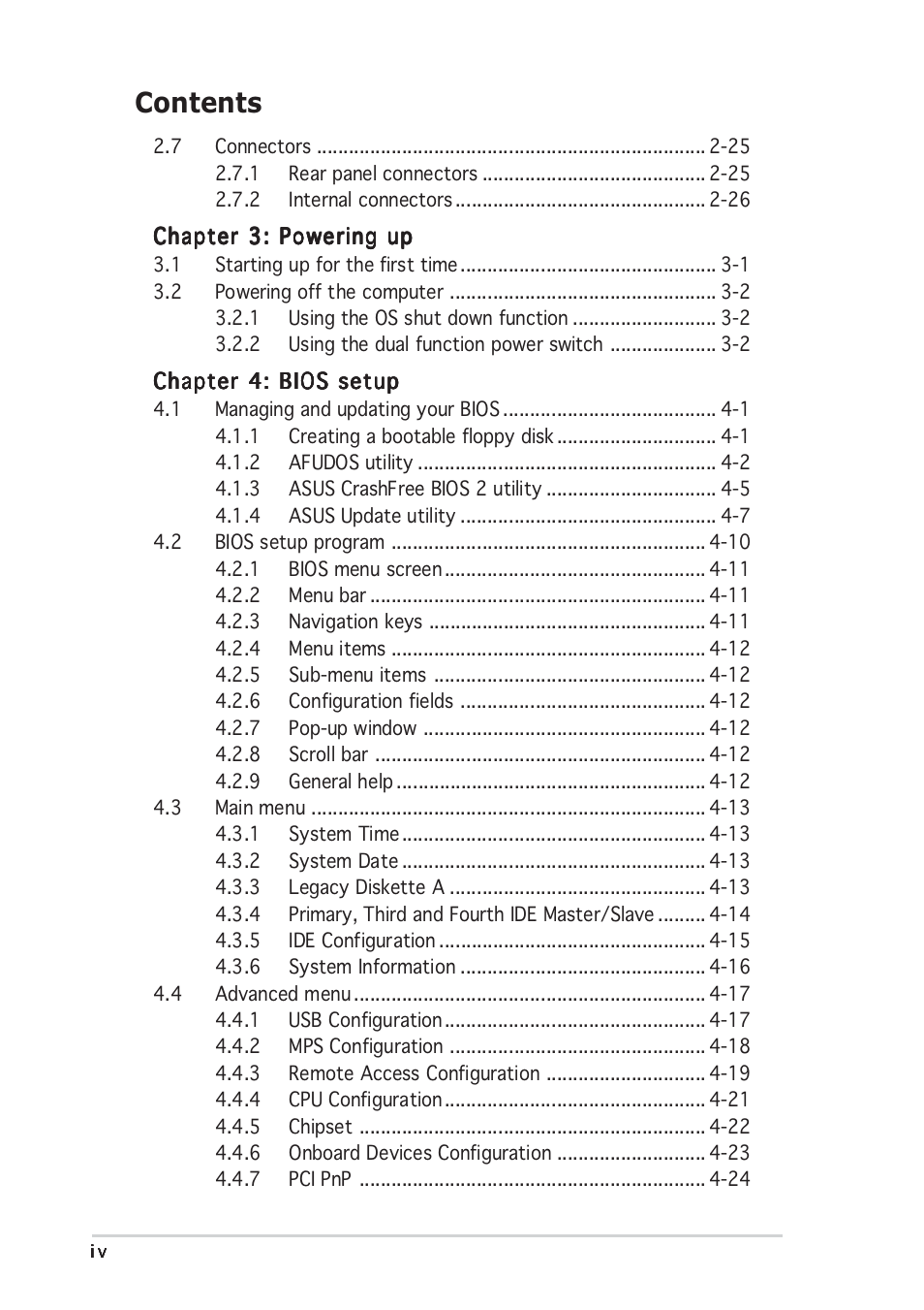 Asus Motherboard NCLV-D (A) User Manual | Page 4 / 104