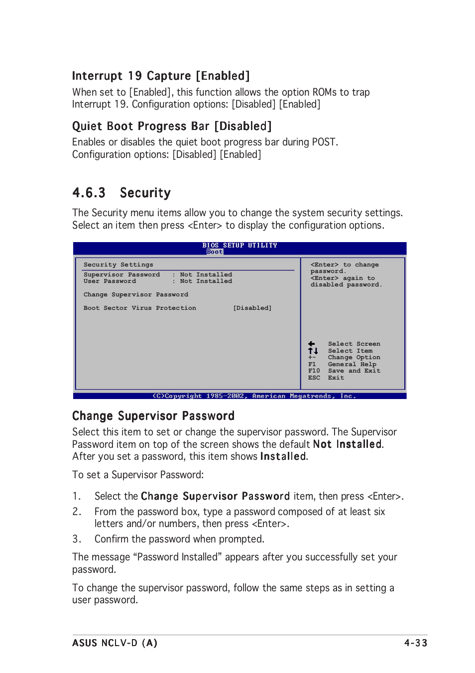 3 security security security security security | Asus Motherboard NCLV-D (A) User Manual | Page 95 / 104