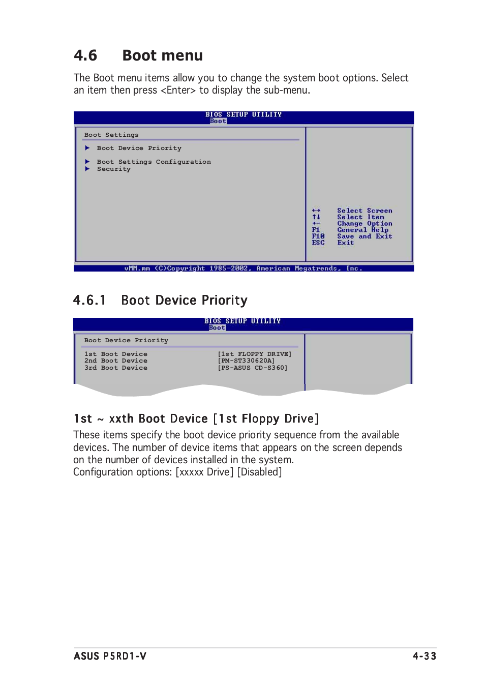 6 boot menu | Asus Motherboard P5RD1-V User Manual | Page 93 / 128