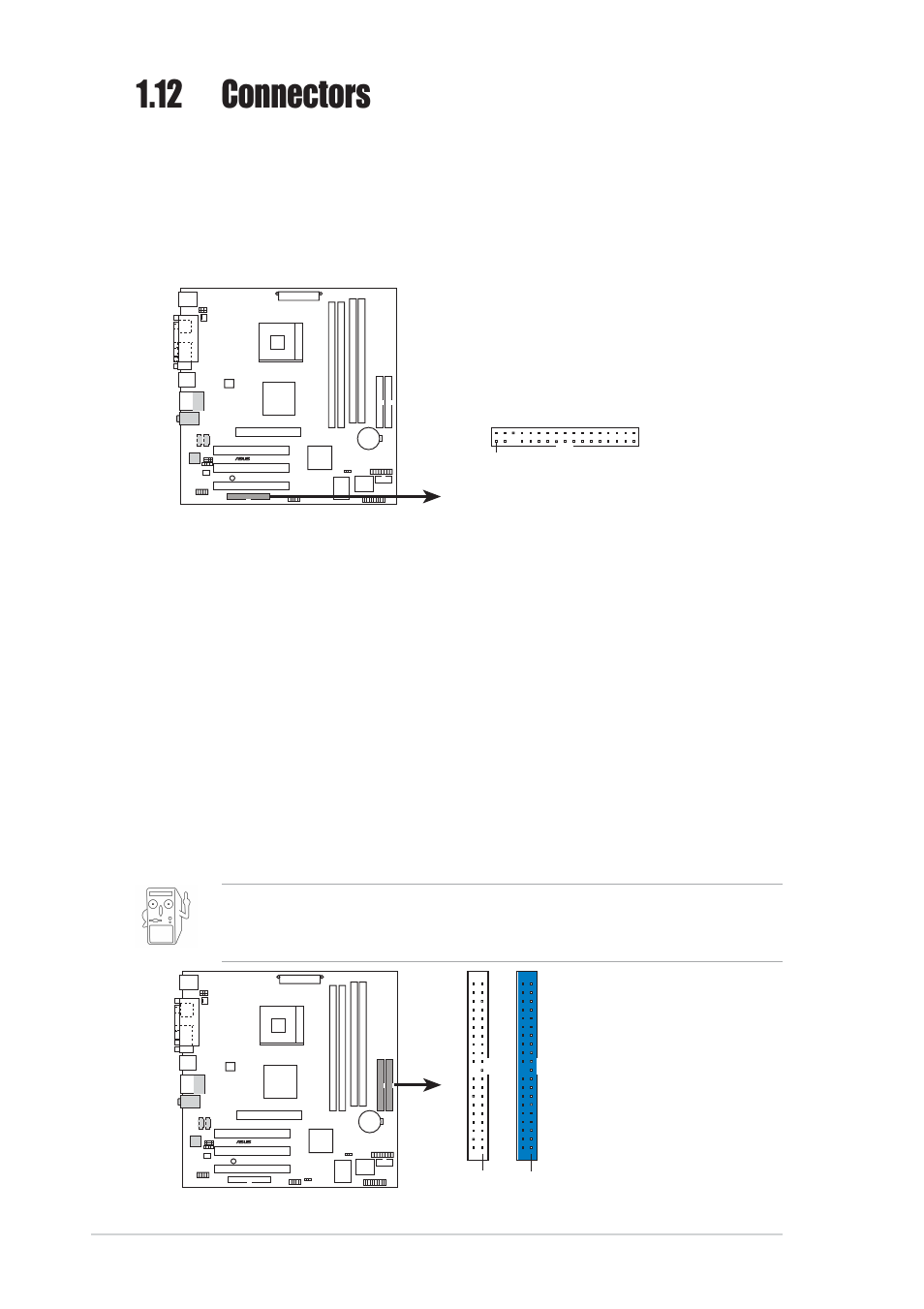 12 connectors, 16 chapter 1: product introduction | Asus P4SGX-MX User Manual | Page 26 / 64