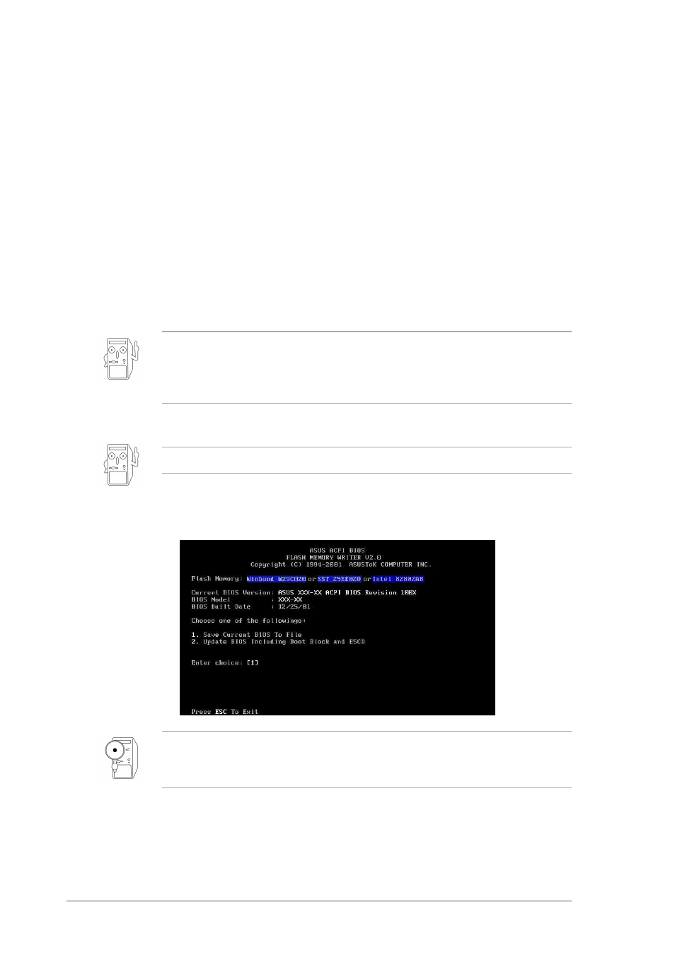 2 using aflash to update the bios | Asus P4SGX-MX User Manual | Page 36 / 64