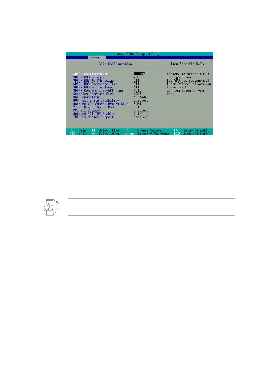 1 chip configuration | Asus P4SGX-MX User Manual | Page 49 / 64