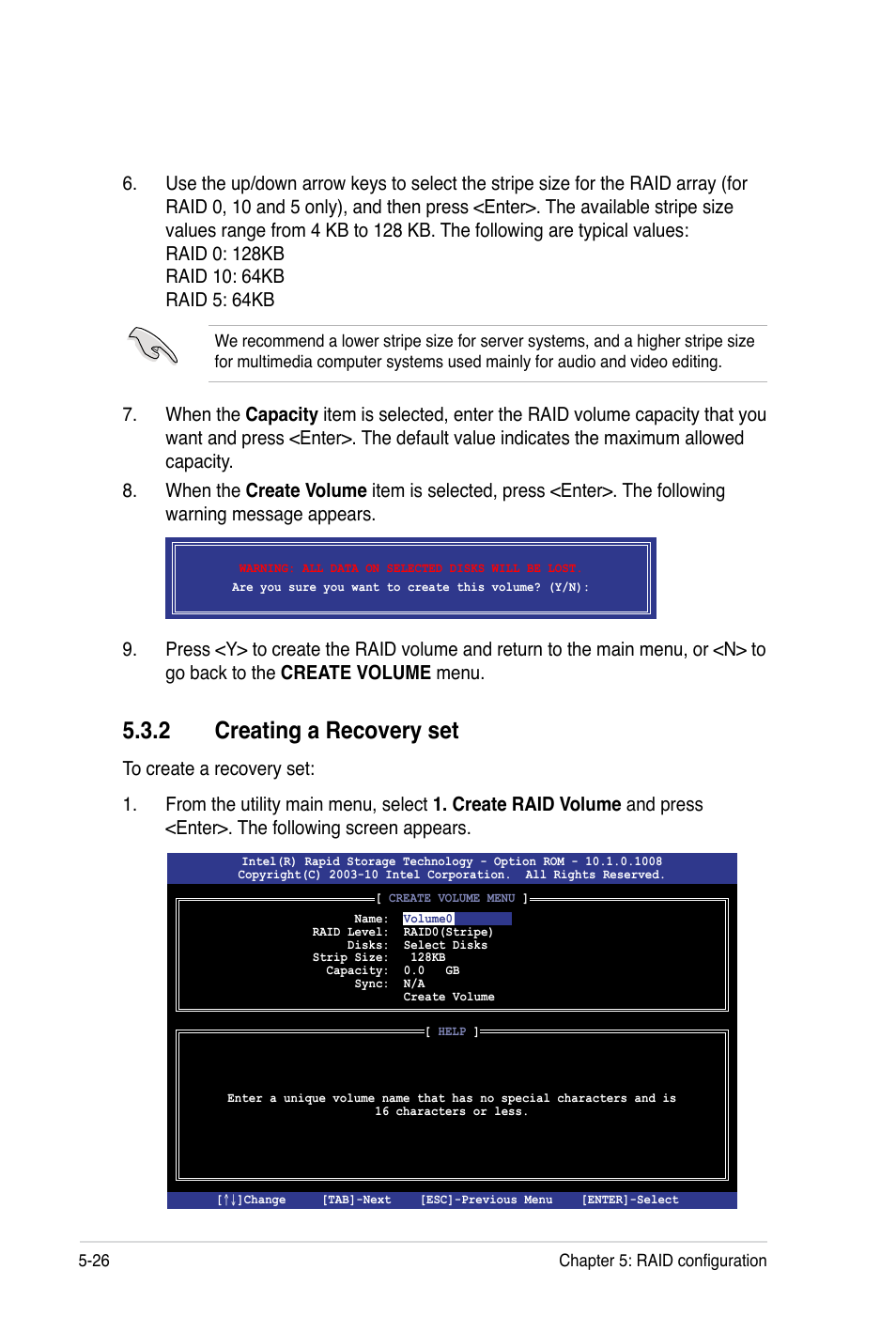 2 creating a recovery set | Asus TS100-E7 User Manual | Page 110 / 134