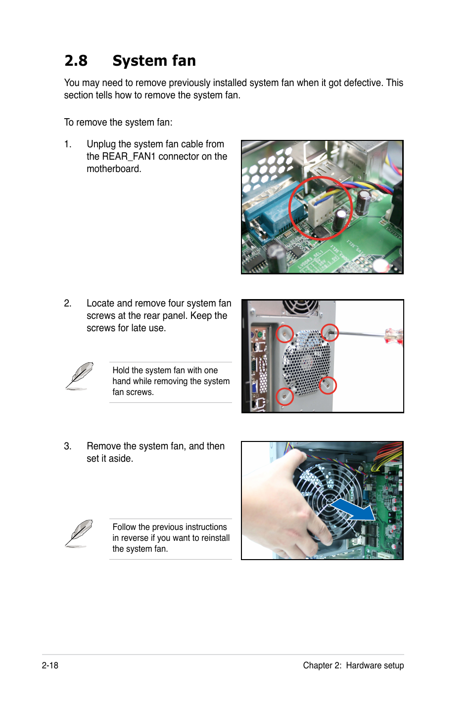 8 system fan | Asus TS100-E7 User Manual | Page 38 / 134