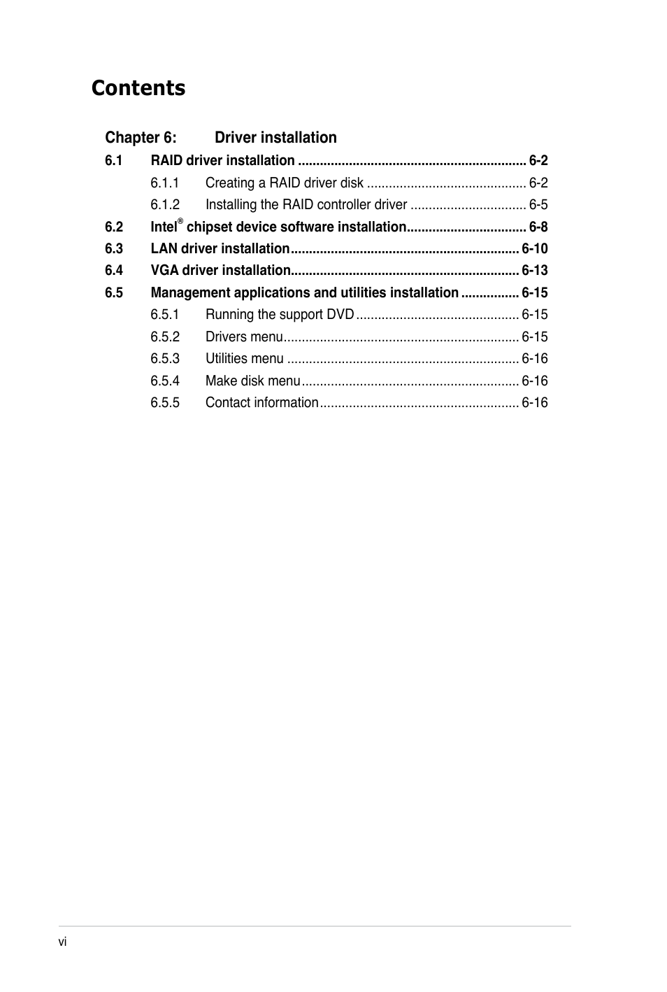 Asus TS100-E7 User Manual | Page 6 / 134