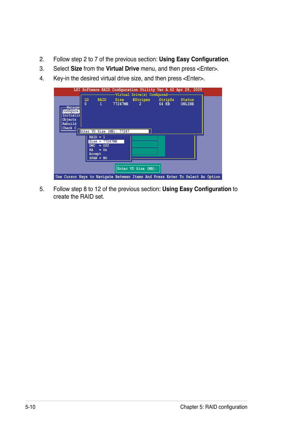 10 chapter 5: raid configuration | Asus TS100-E7 User Manual | Page 94 / 134