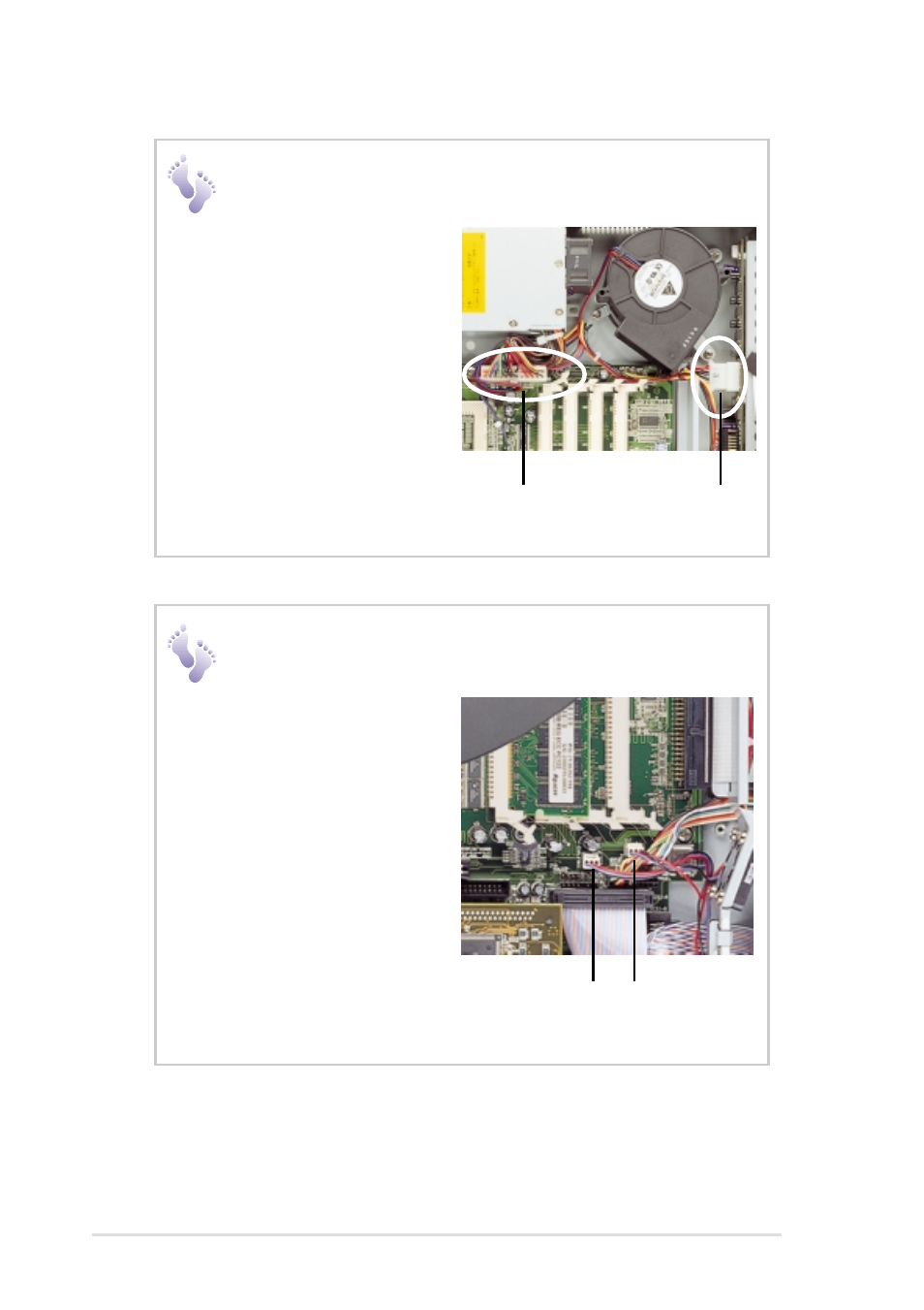 Connecting cables, Power cables, Cooling fan cables | Asus DualPentum III 1U Rackmount Server AP1400R User Manual | Page 36 / 44