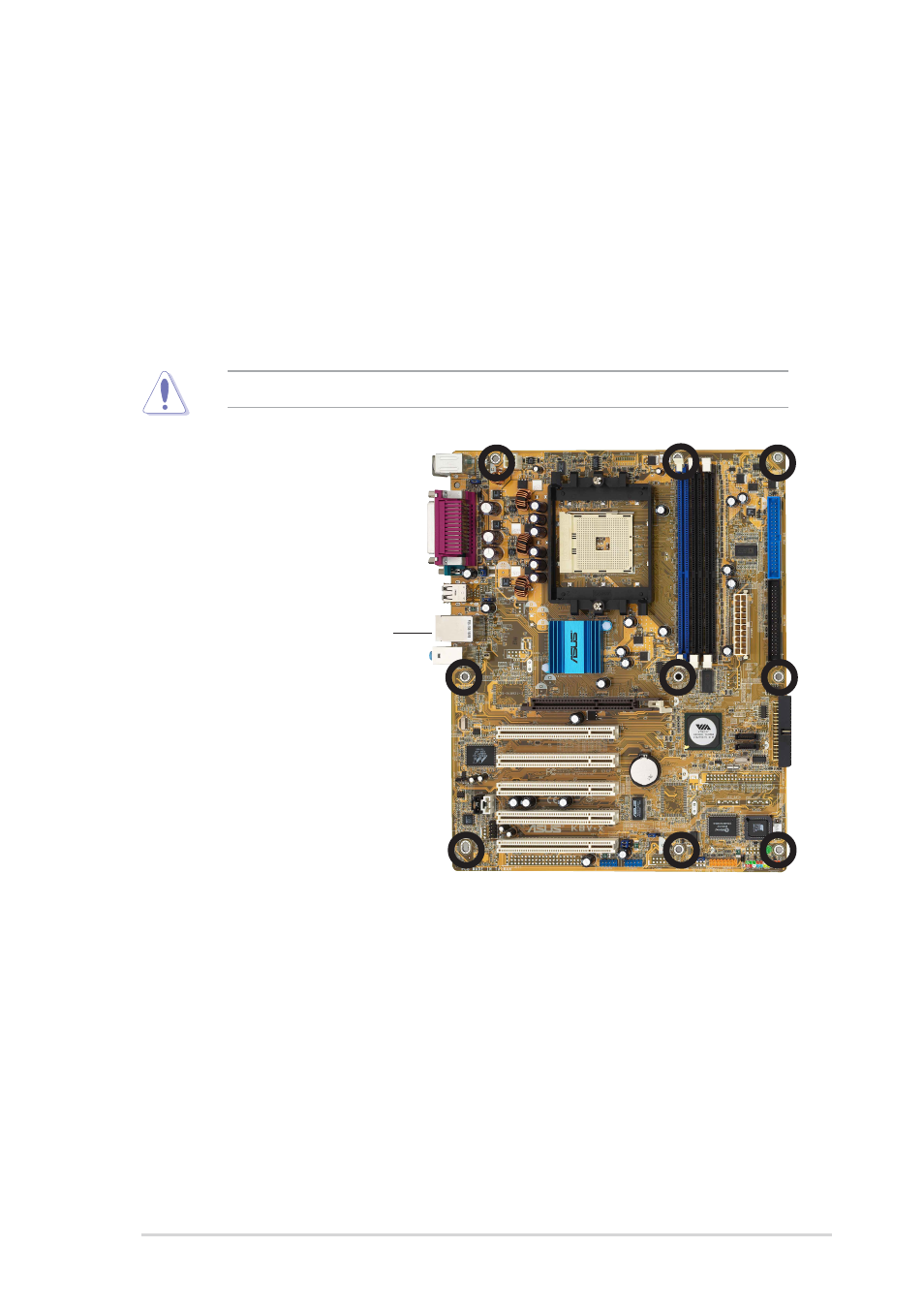 2 placement direction, 3 screw holes | Asus Motherboard K8V-X User Manual | Page 17 / 84