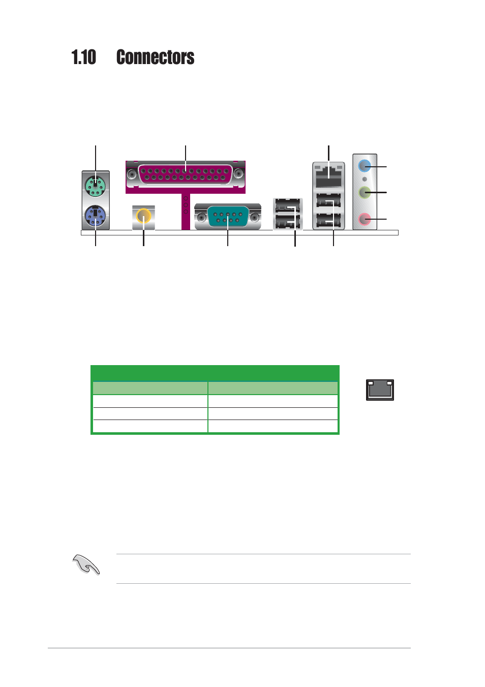 10 connectors, 1 rear panel connectors | Asus Motherboard K8V-X User Manual | Page 28 / 84