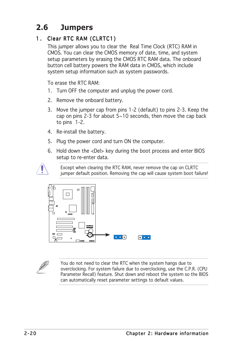 6 jumpers | Asus P5AD2-E User Manual | Page 42 / 122