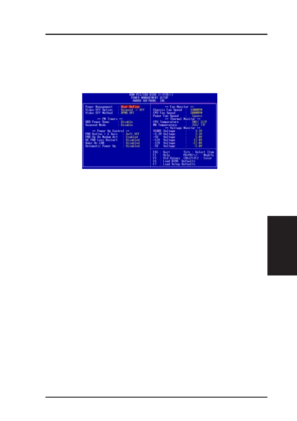 Iv. bios setup, Power management setup | Asus P2B User Manual | Page 47 / 68