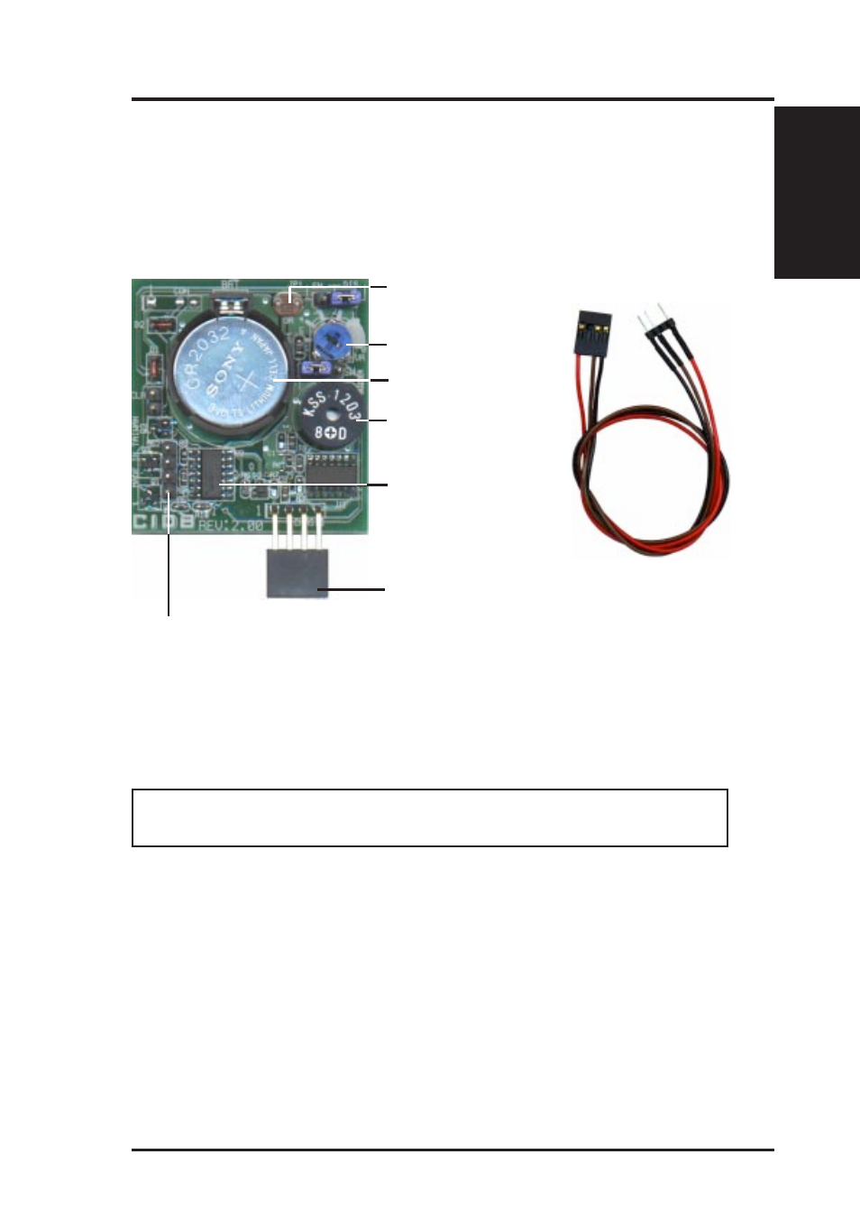 Vi. appendix, The asus cidb chassis intrusion sensor module, Using the asus cidb | Asus P2B User Manual | Page 59 / 68