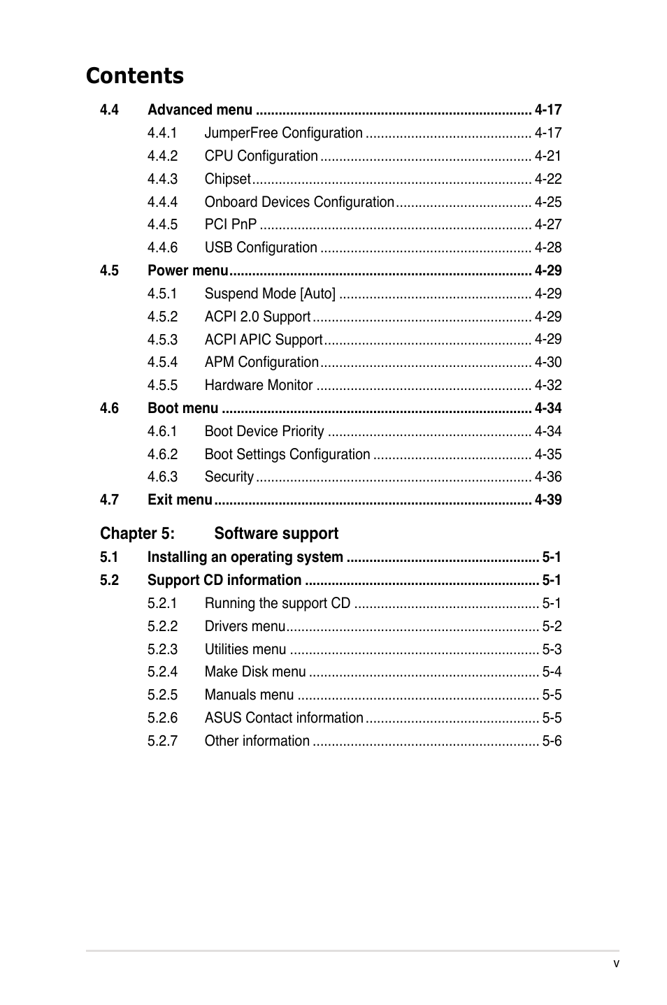 Asus L1N64-SLI WS User Manual | Page 5 / 110