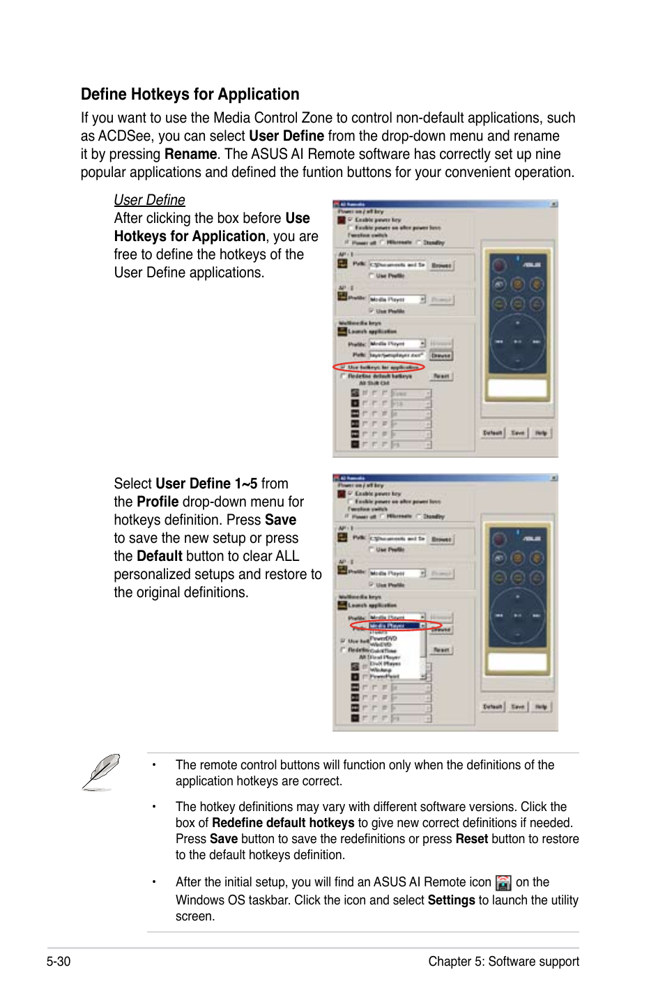 Define hotkeys for application | Asus VISTA EDITION M2N-PLUS SLI User Manual | Page 134 / 154