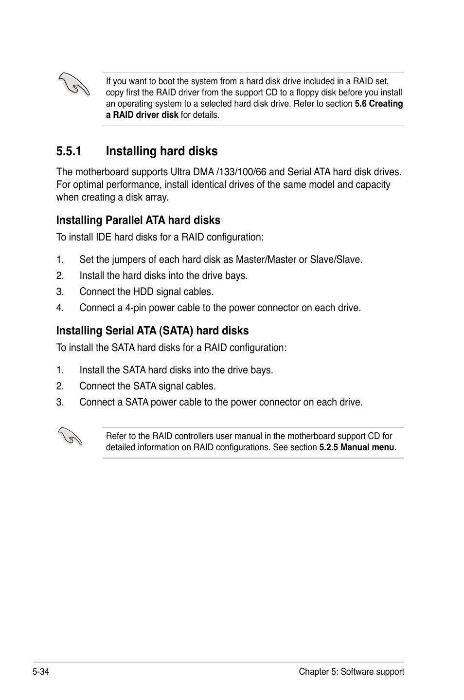 1 installing hard disks | Asus VISTA EDITION M2N-PLUS SLI User Manual | Page 138 / 154