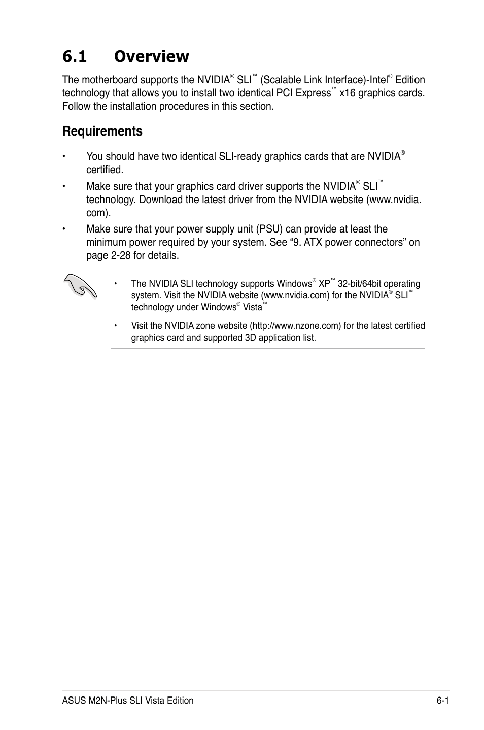1 overview, Requirements | Asus VISTA EDITION M2N-PLUS SLI User Manual | Page 149 / 154