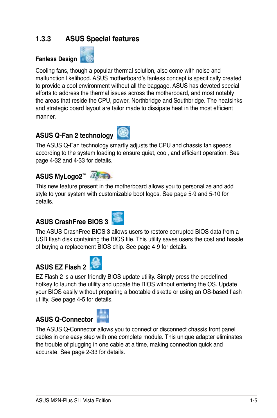 3 asus special features | Asus VISTA EDITION M2N-PLUS SLI User Manual | Page 21 / 154