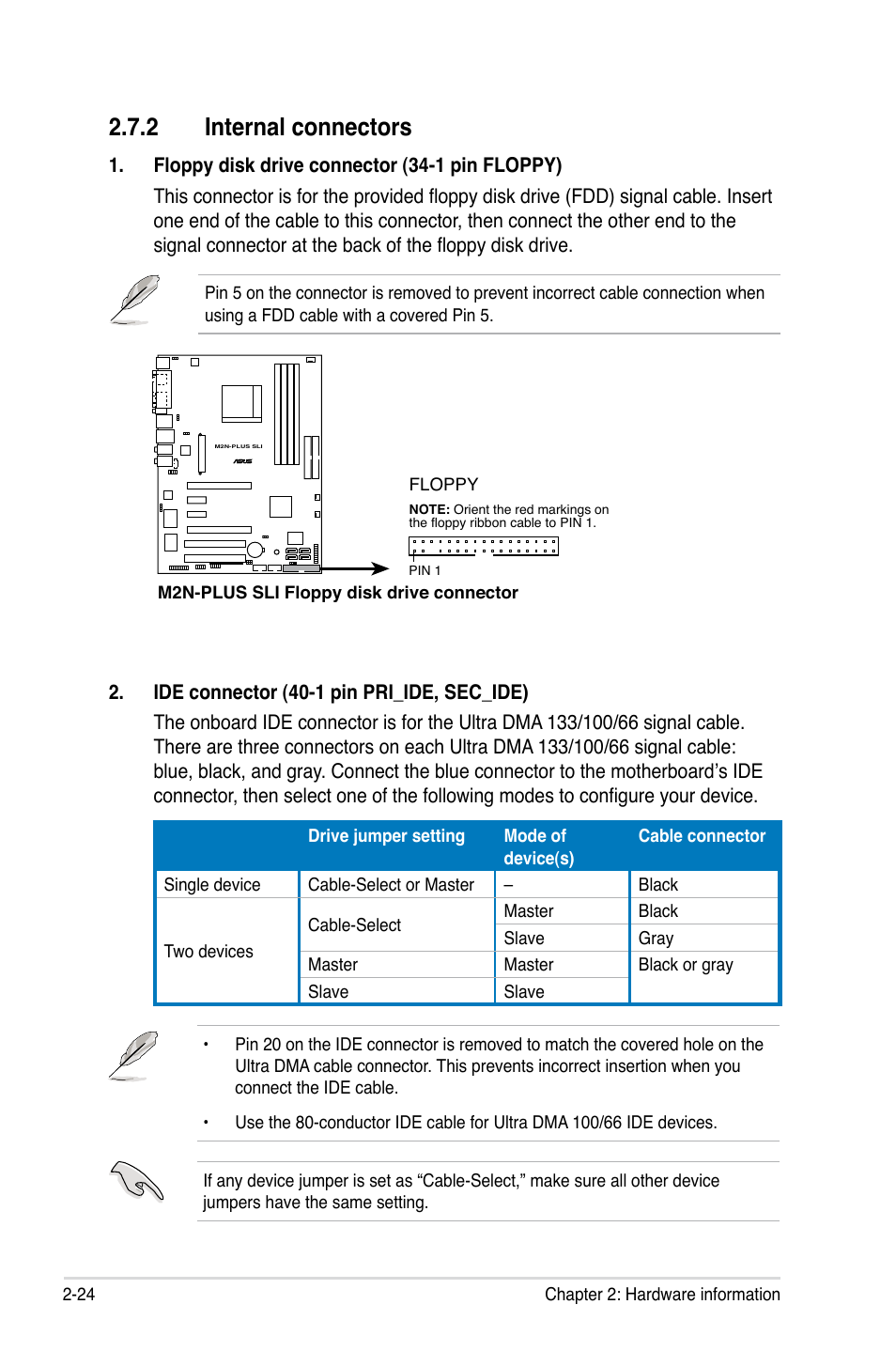 2 internal connectors | Asus VISTA EDITION M2N-PLUS SLI User Manual | Page 48 / 154