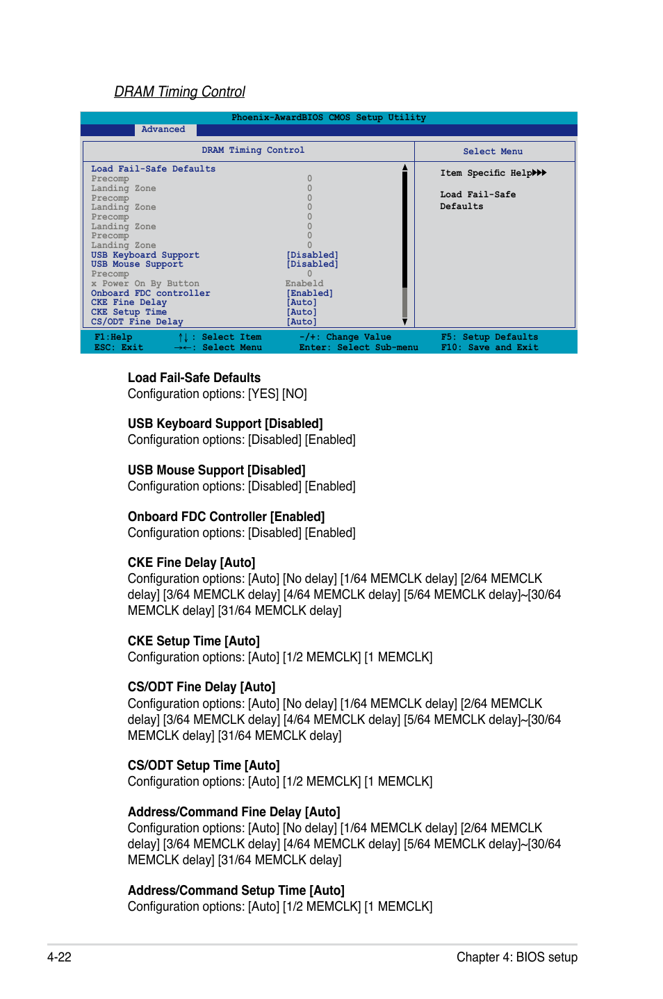 Dram timing control | Asus VISTA EDITION M2N-PLUS SLI User Manual | Page 84 / 154