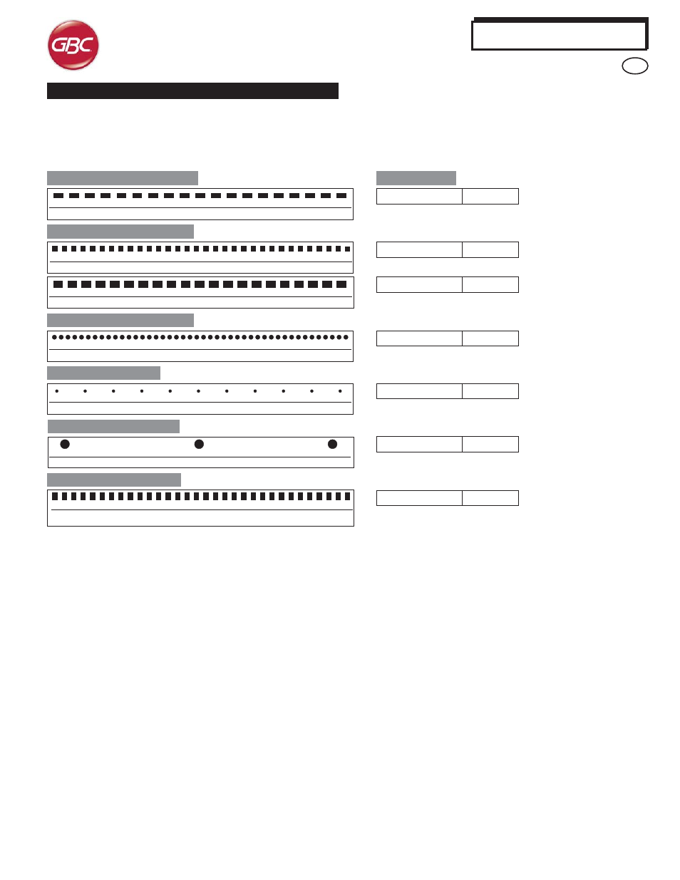 Advancedpunch, Punching patterns, For velo® bind choose from | GBC AdvancedPunch User Manual | Page 6 / 20