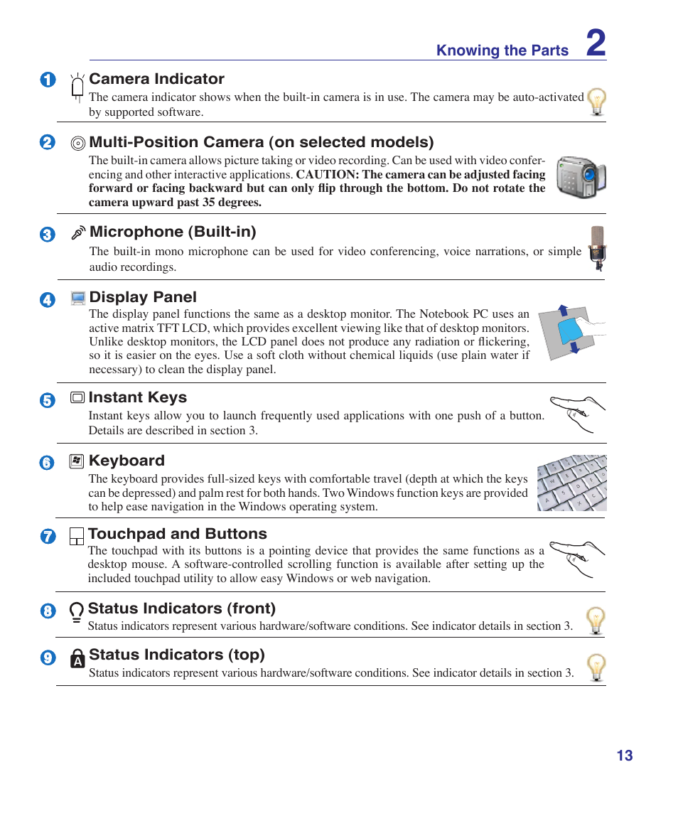 Asus E2915 User Manual | Page 13 / 71
