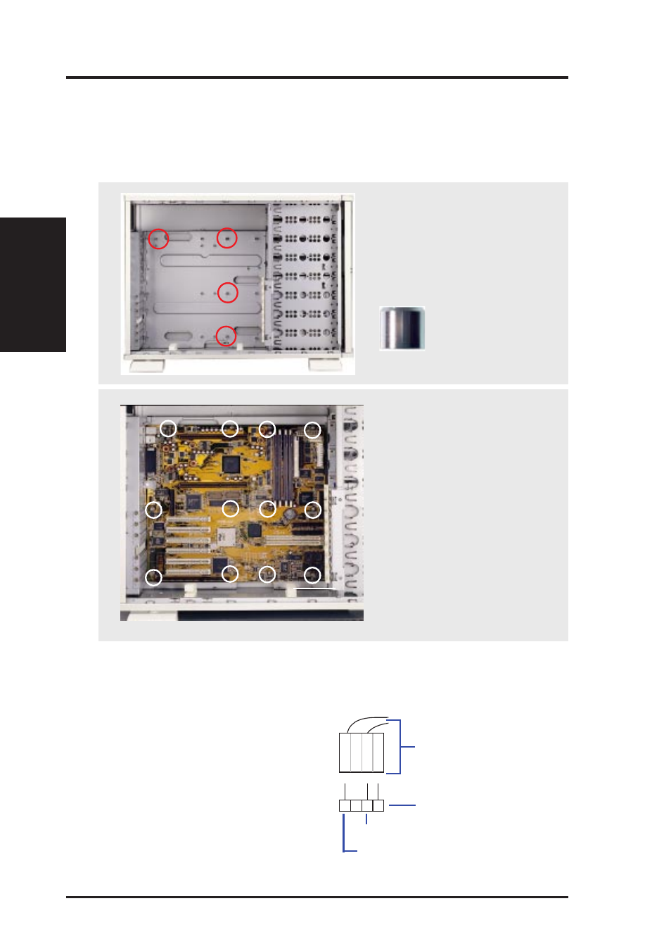 Ii. system components, Motherboard securing, Chassis intrusion switch | Asus Dual Pentium II Department Server AP2500 User Manual | Page 28 / 40