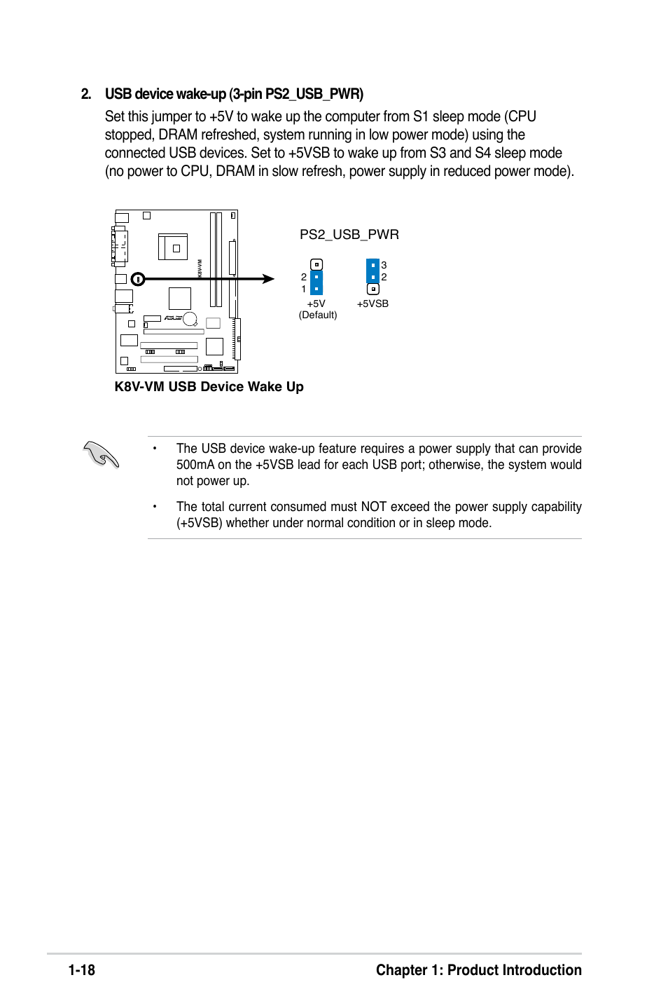 18 chapter 1: product introduction | Asus K8V-VM User Manual | Page 28 / 78