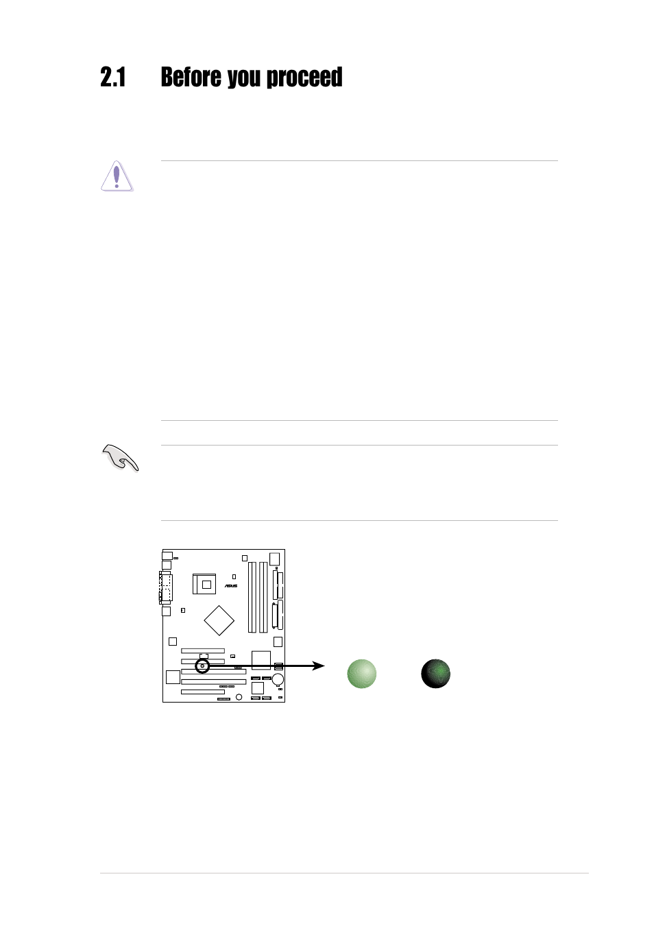 1 before you proceed | Asus Motherboard AP130-E1 User Manual | Page 21 / 92