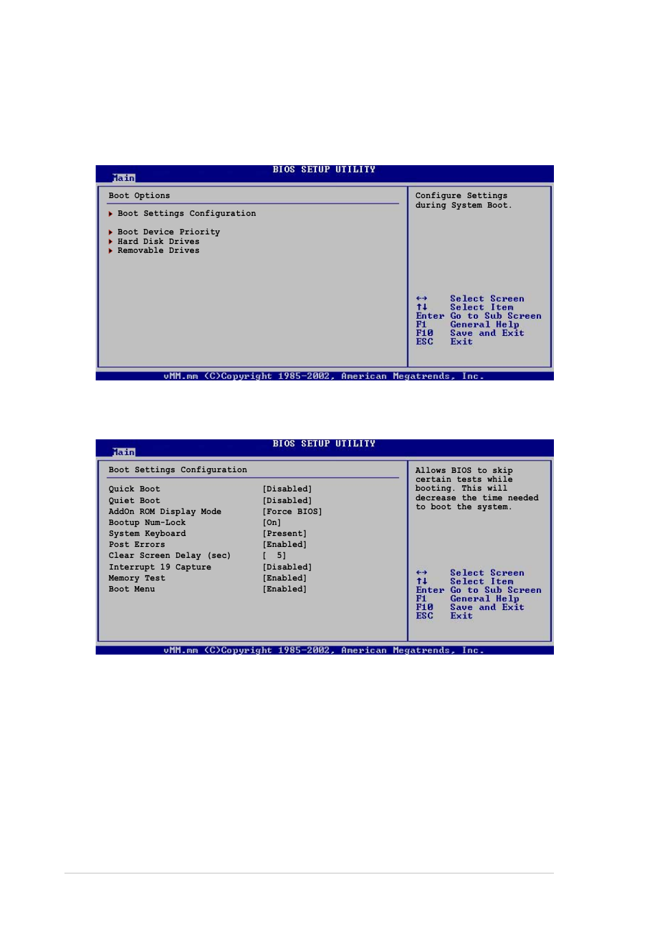 6 boot options, Boot settings configuration, Quick boot [disabled | Quiet boot [disabled, 14 chapter 4: bios setup | Asus Motherboard AP130-E1 User Manual | Page 68 / 92