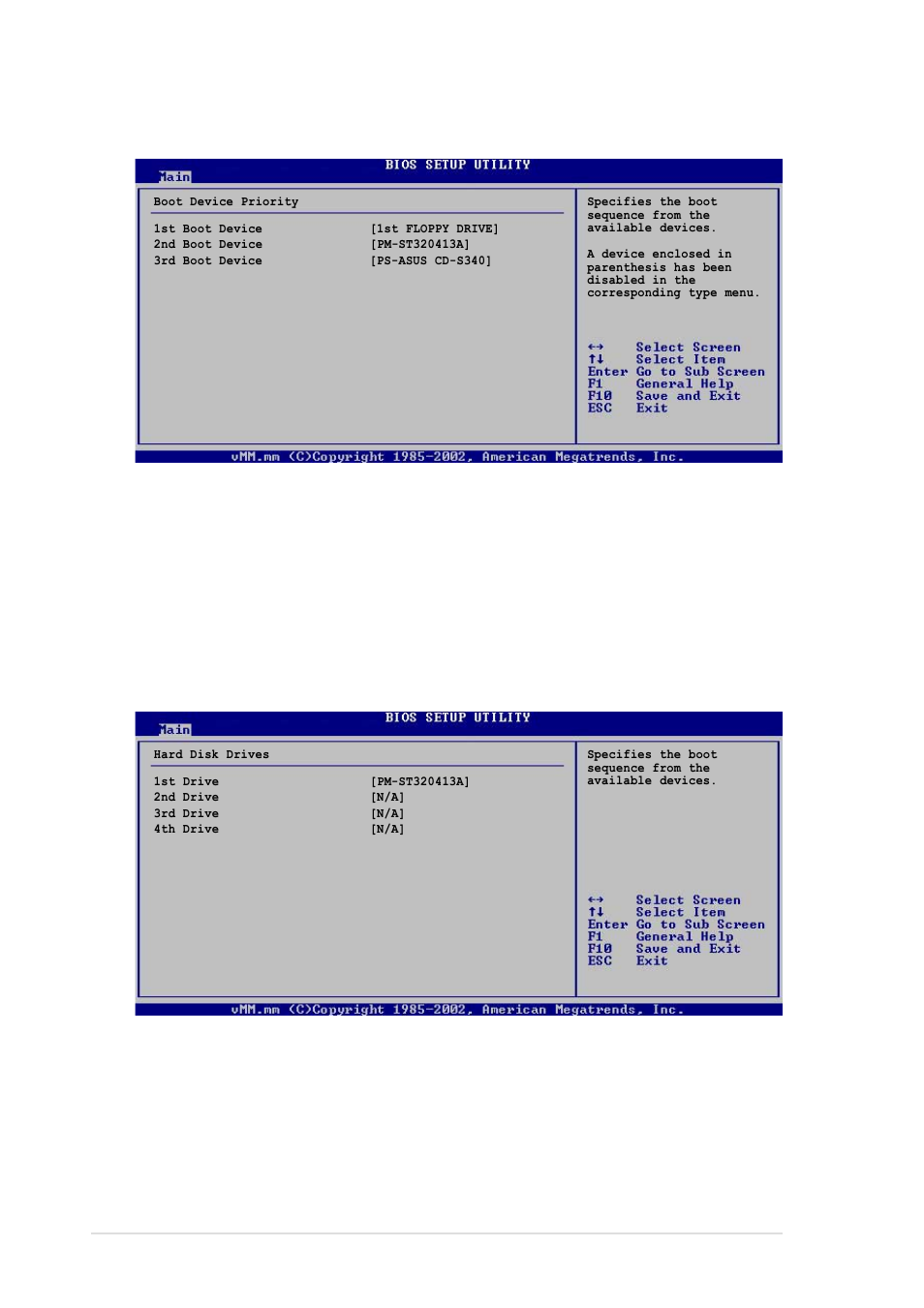 Boot device priority, Hard disk drives, 1st ~ xxth boot device [1st floppy drive | 1st ~ 4th drive, 16 chapter 4: bios setup | Asus Motherboard AP130-E1 User Manual | Page 70 / 92