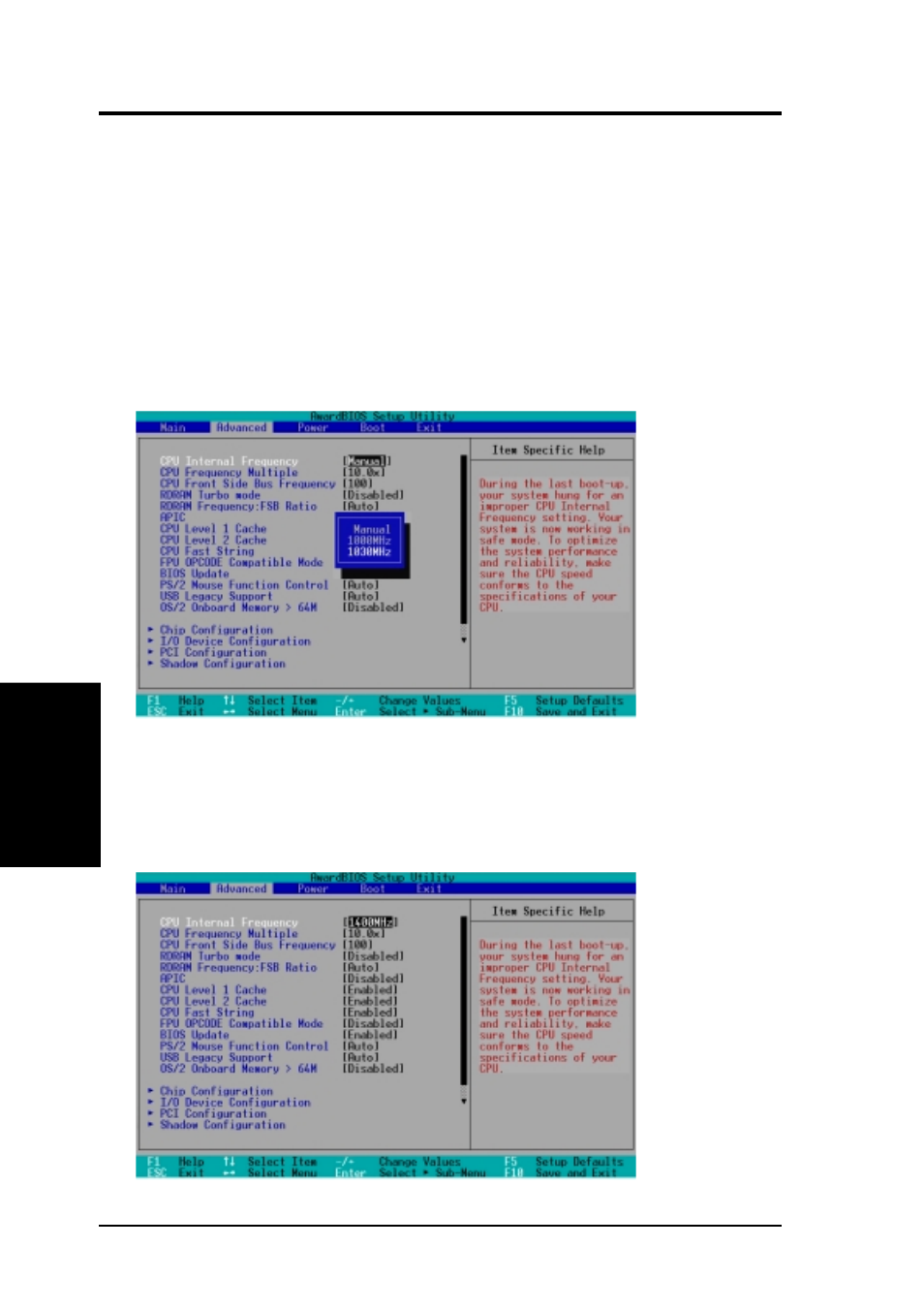 Bios setup | Asus P4T-F User Manual | Page 60 / 96