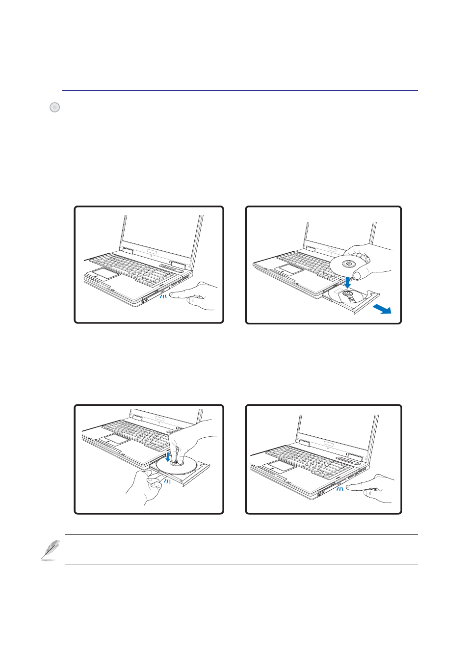 Optical drive | Asus E1701b User Manual | Page 45 / 76