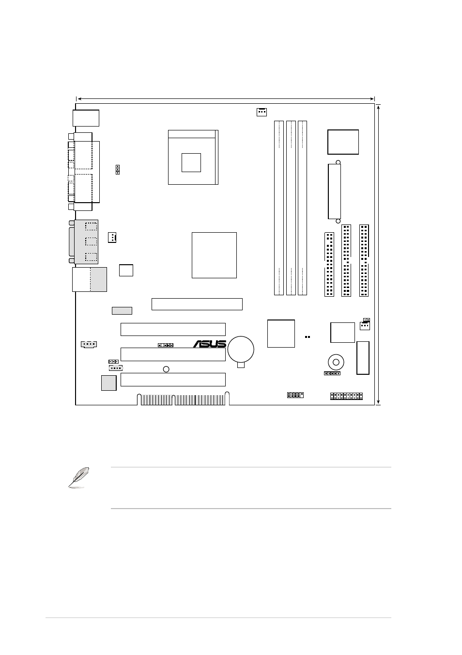 2 motherboard layout, 2 chapter 2: hardware information, Figure 2-2 motherboard layout | Intel 845, Pci3, Pci2 pci1, P4b-mx | Asus P4B-MX User Manual | Page 22 / 112