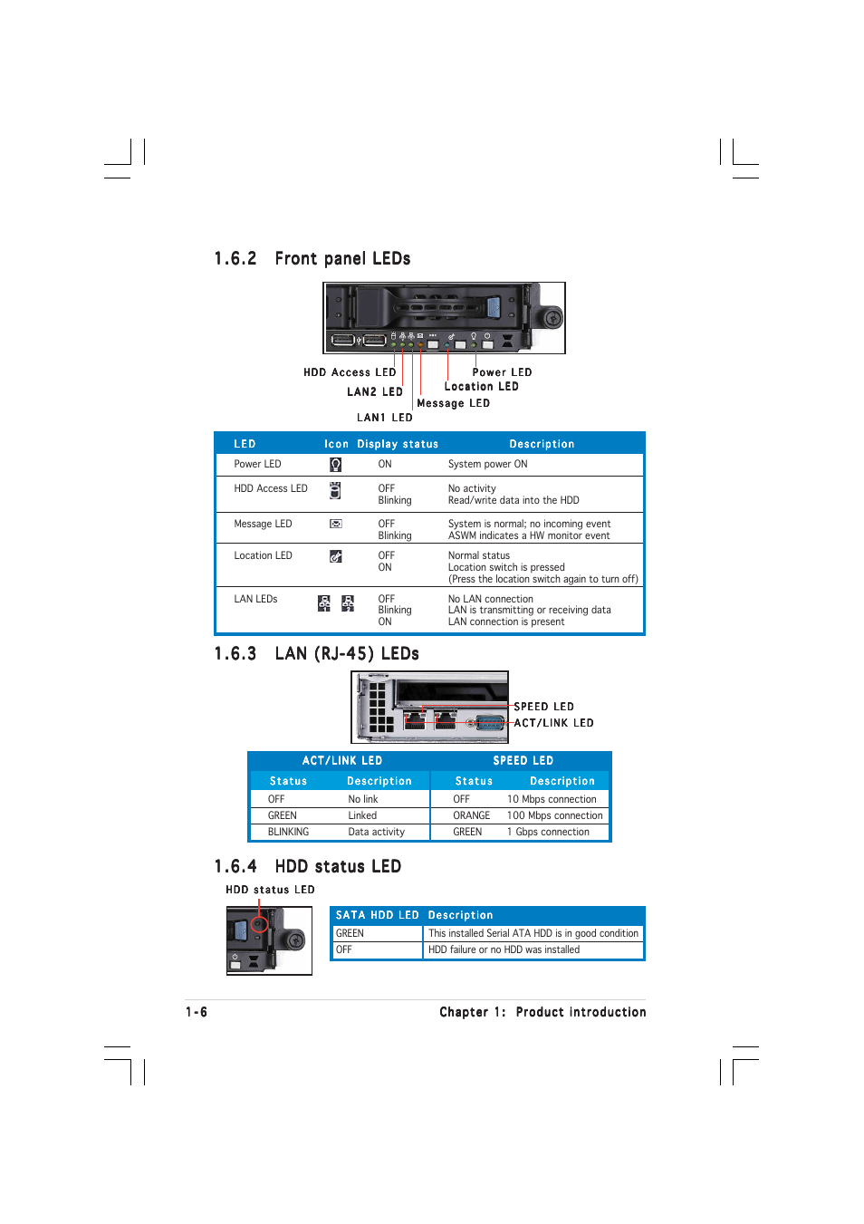 Asus 1U Rackmount Barebone Server RS120-E3 (PA4) User Manual | Page 16 / 172