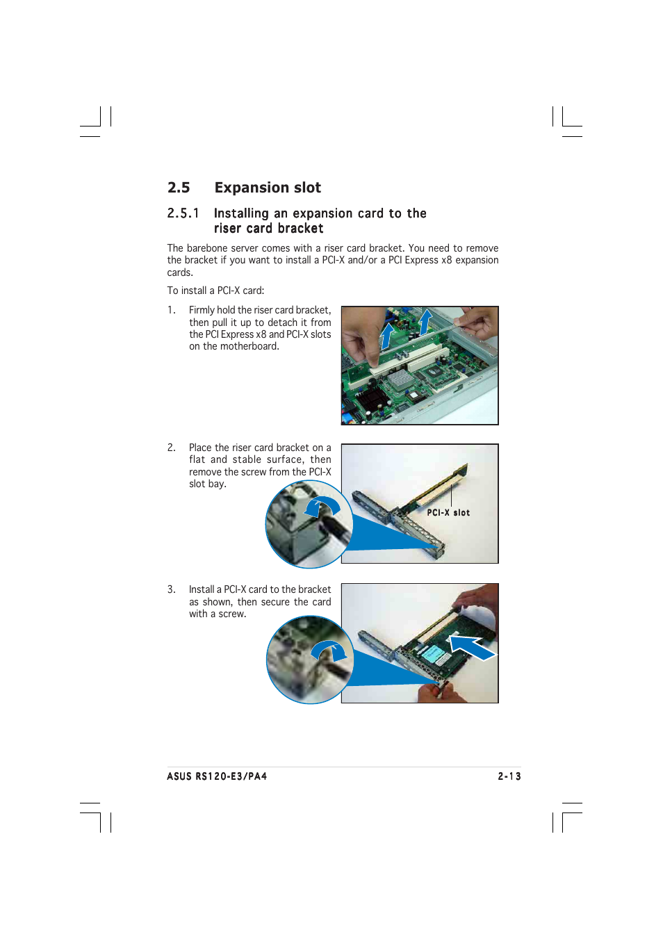 5 expansion slot | Asus 1U Rackmount Barebone Server RS120-E3 (PA4) User Manual | Page 29 / 172