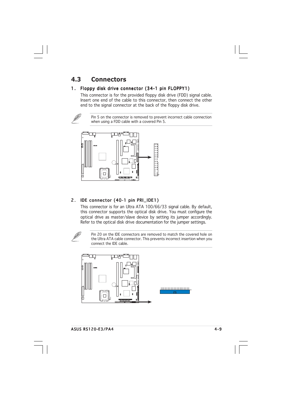 3 connectors | Asus 1U Rackmount Barebone Server RS120-E3 (PA4) User Manual | Page 57 / 172