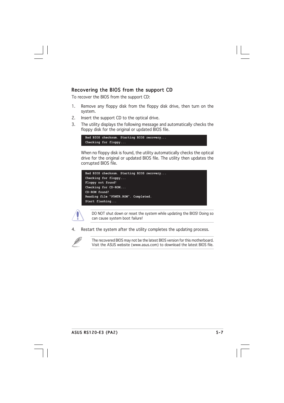 Asus 1U Rackmount Barebone Server RS120-E3 (PA4) User Manual | Page 73 / 172