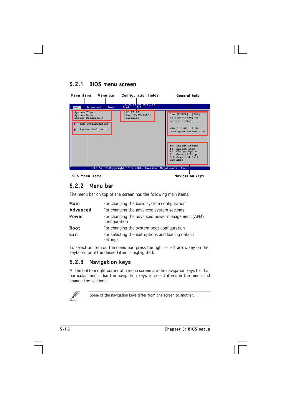 2 menu bar menu bar menu bar menu bar menu bar | Asus 1U Rackmount Barebone Server RS120-E3 (PA4) User Manual | Page 78 / 172