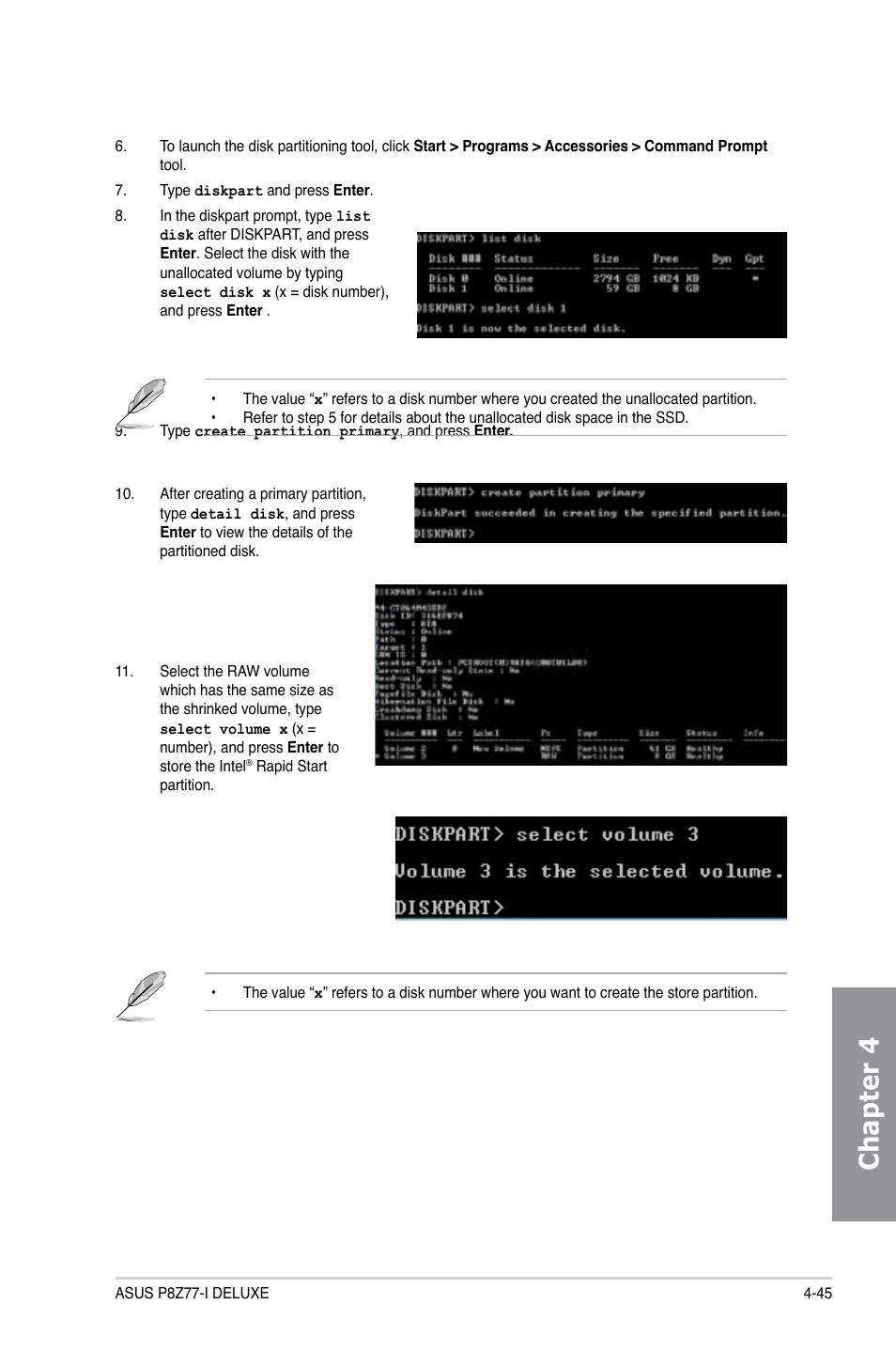 Chapter 4 | Asus DELUXE P8Z77-I User Manual | Page 151 / 180