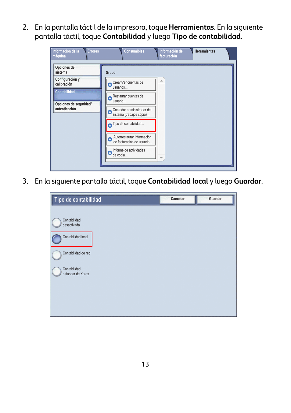 Tipo de contabilidad | Xerox WorkCentre 7425-7428-7435 avec built-in controller-12224 User Manual | Page 56 / 88