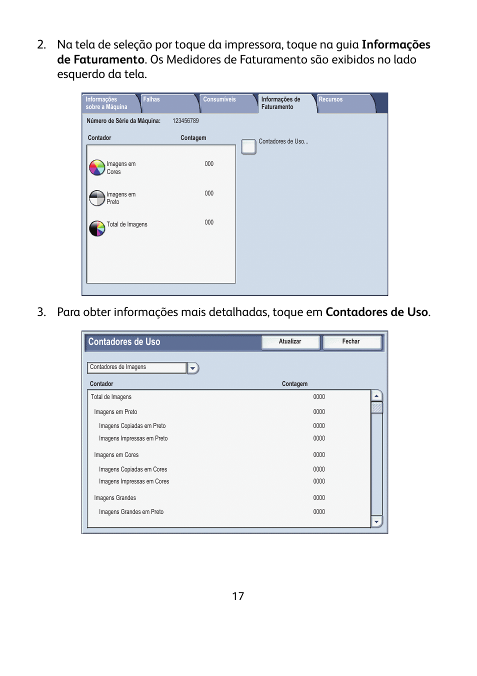 Contadores de uso | Xerox WorkCentre 7425-7428-7435 avec built-in controller-12224 User Manual | Page 82 / 88