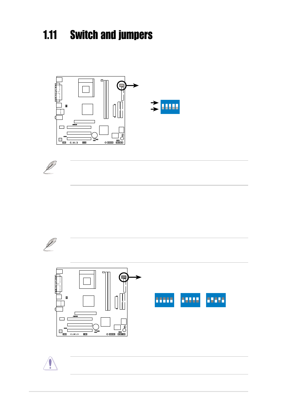 11 switch and jumpers, 14 chapter 1: product introduction | Asus A7V8X-MXSE User Manual | Page 22 / 64