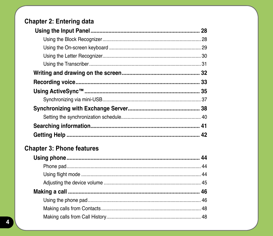 Asus P535 User Manual | Page 4 / 132