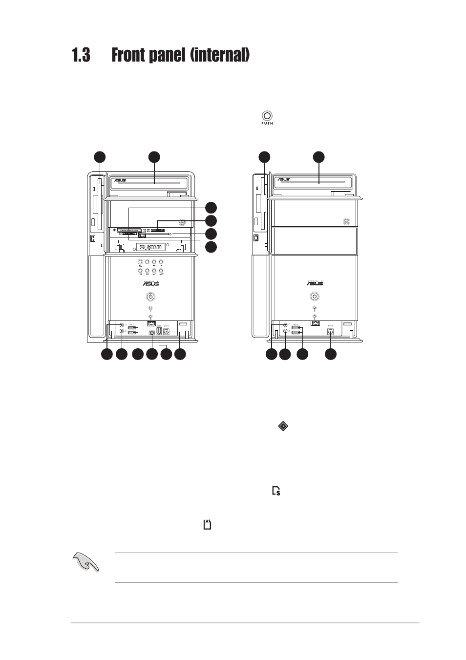 3 front panel (internal) | Asus Terminator 2 Barebone System T2-P User Manual | Page 15 / 130