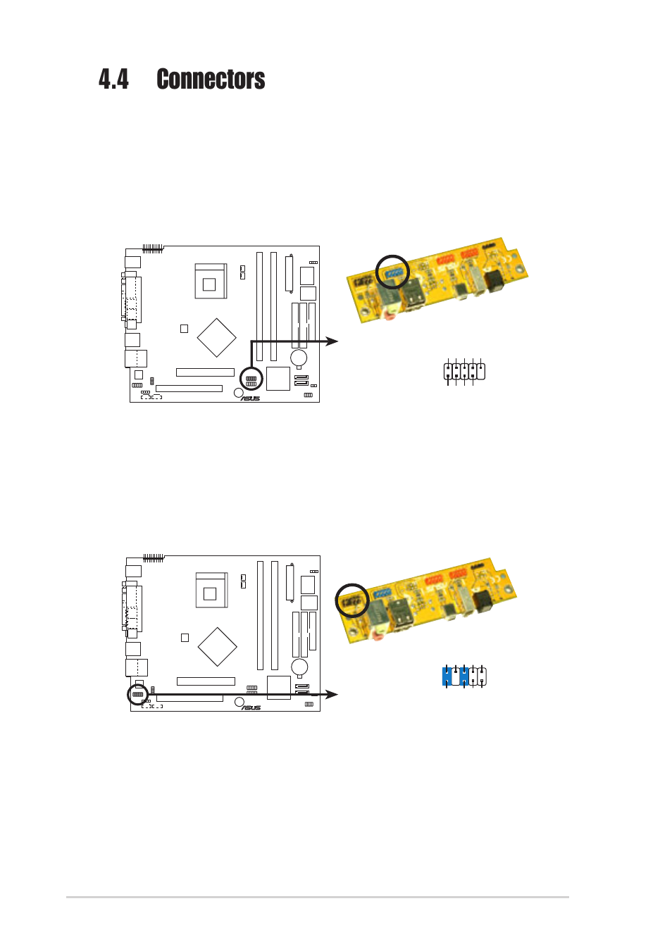 4 connectors, 78 chapter 4: motherboard info | Asus Terminator 2 Barebone System T2-P User Manual | Page 78 / 130