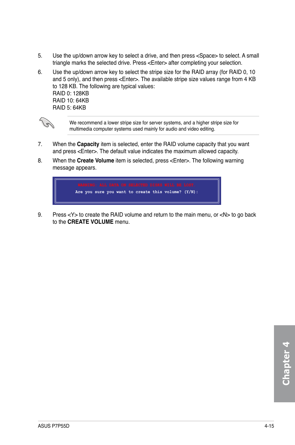 Chapter 4 | Asus Motherboard P7P55D User Manual | Page 113 / 122